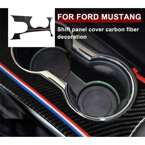 Car Interior Decals Carbon Fiber Center Console Decorative Sticker for Ford Mustang 2015-2017 Car Styling Interior Accessories