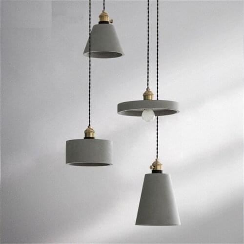 Retro Loft Style Cement Droplight American Industrial Vintage LED Pendant Light Fixtures Antique Hanging Lamp Home Lighting