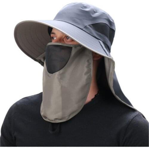 Fly Fishing Sun Hat Foldable Outdoor Climbing Fisherman Hat UV Protection Sunshade Hat Big Eaves Adjustable Hat Man Cap For Man