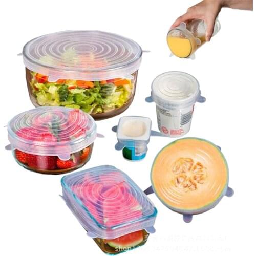 DCM Food Silicone Cover Universal Silicone Lids For Cookware Bowl Pot Reusable Stretch Lids Kitchen Accessories