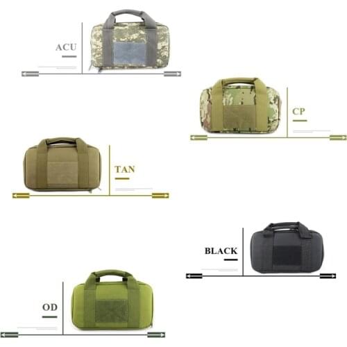 Tactical Attache Pistol Case Shooting Range Handgun Bag Magazine Pouch for Gun Storing Transporting