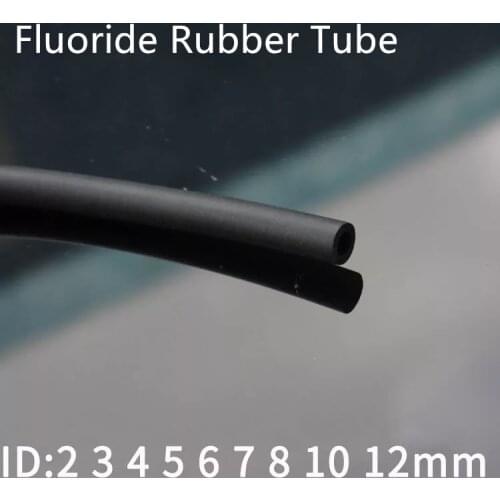 ID 2~12mm Fluororubber Hose Fluorine Rubber Gasoline Resistant Engine Tank Hose Flexible Air Pump Soft Rubber Hose