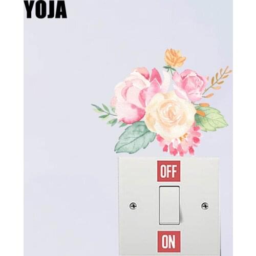 YOJA Pink Cute Holy Big Flower World Nice Quality Switch Sticker PVC Room Decor Wall Decal 15SS0299