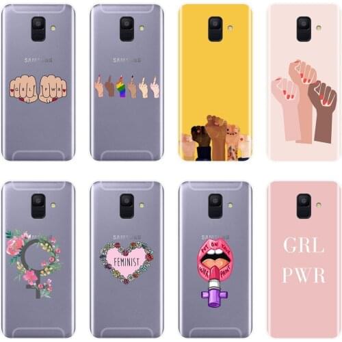 Back Cover For Samsung Galaxy A3 A5 A7 2016 2017 Feminist Girl Power Soft Silicone Phone Case For Samsung A5 A7 2018 A6 A8 Plus