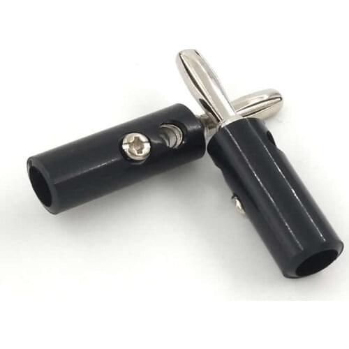 10pcs New 4mm Banana Plug Connector Jack Screw-type Banana Head Black and Red Color Nickel-plated Plastic Banana Plugs