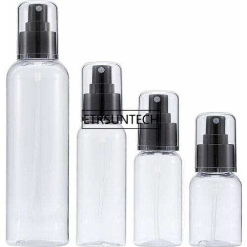 100pcs 50/75/100/250ml empty Spray bottle transparent plastic travel Perfume atomizer bottle Water spray Cosmetic Bottle F3437