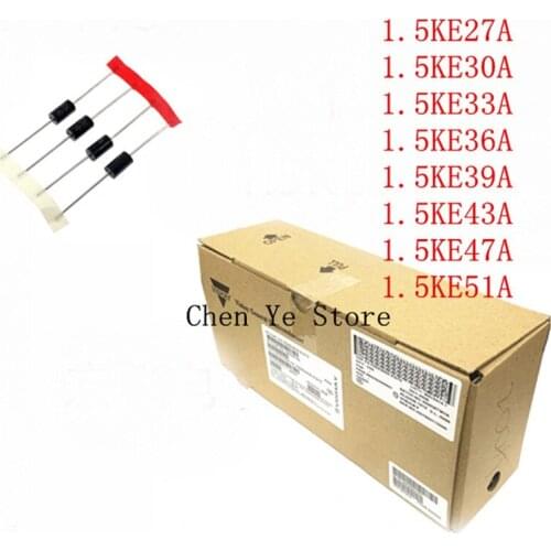 200PCS 100% NEW 1.5KE27A 1.5KE30A 1.5KE33A 1.5KE36A 1.5KE39A 1.5KE43A 1.5KE47A 1.5KE51A DO-201AD DO-15 TVS diode Transistor