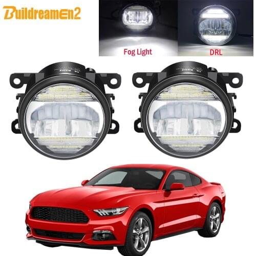 2IN1 Car Fog Light Assembly LED Daytime Running Lamp DRL 30W 8000LM 12V Accessories For Ford Mustang 2005-2017 (Not Fit GT)
