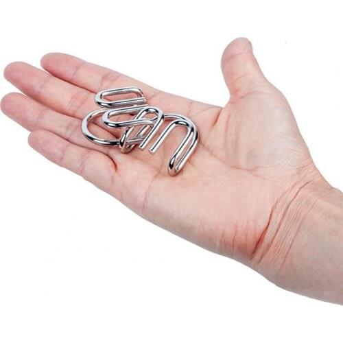 8PCS/Set Materials Metal Montessori Puzzle Wire IQ Mind Brain Teaser Puzzles for Children Adults Anti-Stress Reliever Toys