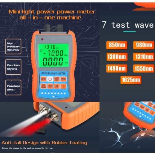 AUA-G70B/50B 4in1 COMPTYCO Mini Optical Power Meter Visual Fault Locator Network Cable Test optical fiber tester 10km 30km VFL