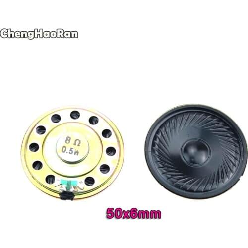 ChengHaoRan 5pcs high quality 8ohm 0.5W Horn speaker 50MM 5CM diameter 8R 0.5W Small loudspeaker