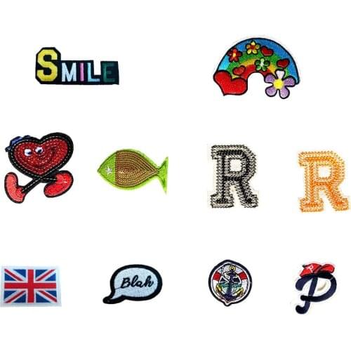 Different style High quality Fashion Cartoon Patter Hot Melt Adhesive Applique Embroidery Patches DIY Badges Clothing Accessory