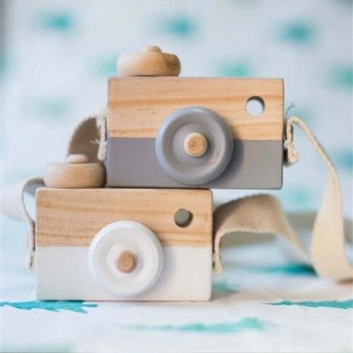 Lovely Wooden Camera Nordic Ins Style Educational Toys For Baby Kids Fashion Hanging Room Decor Photography Prop Christmas Gift