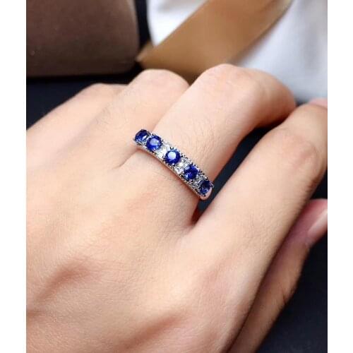 Natural sapphire ring,Simple and exquisite. Line caution. Multi Gem lady ring, , 925 silver new style