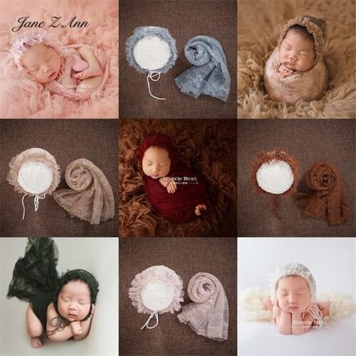 Jane Z Ann Newborn lace hat elastic cloth wraps beautiful photography props studio shooting accessories