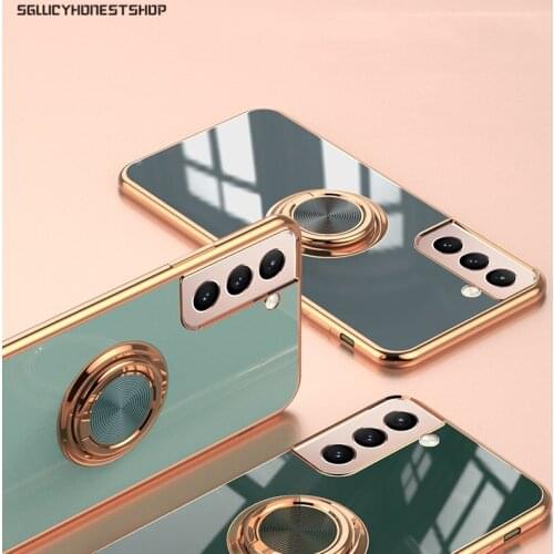 For Samsung S21 Ultra S20 Plus S20 FE Luxury Stronger Magnetic Shockproof Ring Holder Case Cover For Samsung S21 S20 Cover