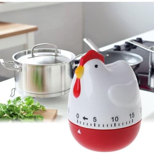 Y1UD Cute Hen Shape Kitchen Cooking Timer Mechanical Countdown Clock Alarm Reminder Tool Home Decor