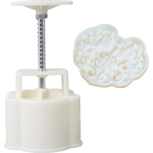 667A Cookie Cutter Mooncake Mould Moon Cake Mold Set with Auspicious Meaning Bath Bombs DIY Festival Decoration Hand Cutter