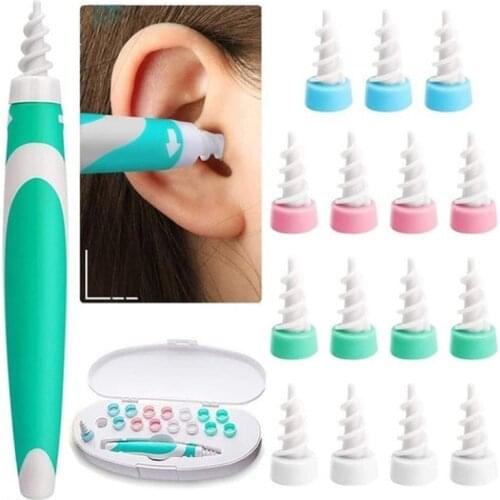 New Removal Ear Cleaner Ears Plugs Spirals Earwax removal tool set cerumen Wax Removal Tool Soft Spiral Ear Cleaning for Ear Wax