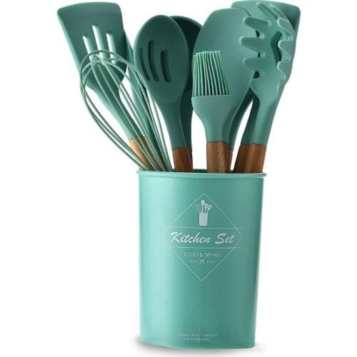 12Pcs Silicone Kitchen Utensils Set Spatula Soup Spoon Cooking Tools Set Kitchen Tools