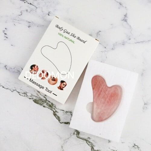 Natural Jade Gua Sha Scraper Board Massage Rose Quartz Jade Guasha Stone For Face Neck Skin Lifting Wrinkle Remover Beauty Care