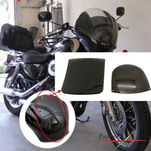 Smoke Headlight Fairing Windscreen For Harley Sportster XL 88-2016 Iron 883 XL883N 09-2017 Quarter Fairing For FXR 86-94 Dyna