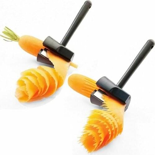 Cucumber Carrot Curler Sharpener Multifunctional Spiral Grater Stainless Steel Peeler Vegetable Slice Kitchen Helper J2Y
