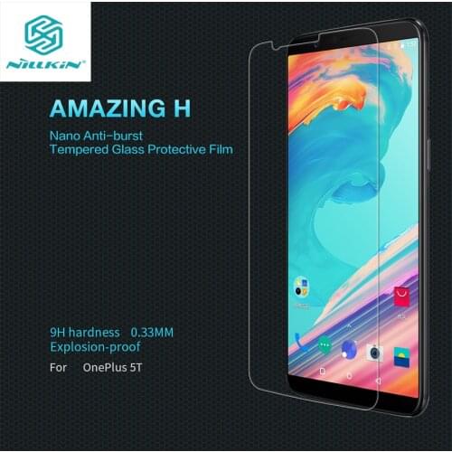 Oneplus 5T Tempered Glass Nillkin Amazing H / H+Pro Anti-Explosion Front Screen Protector For Oneplus 5T One Plus 5T 6.01 inch