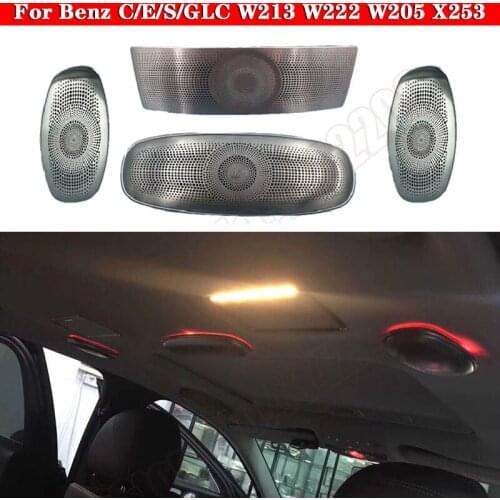 For Benz C/E/S/GLC W213 W222 W205 X253 MB 3/7/64 Colors LED Ambient Light Set Original Ceiling Speaker glasses case reading lamp