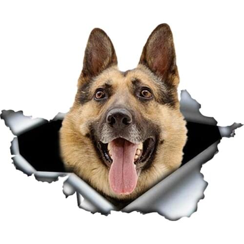 B0133 Self-adhesive Decal German Shepherd Dog V1 Car Sticker Waterproof Auto Decors on Bumper Rear Window
