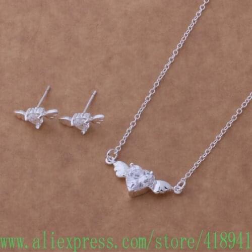 Silver Plated Jewelry Sets Earring 274 + Necklace 581 /efpamwwa bgrajxya AS247