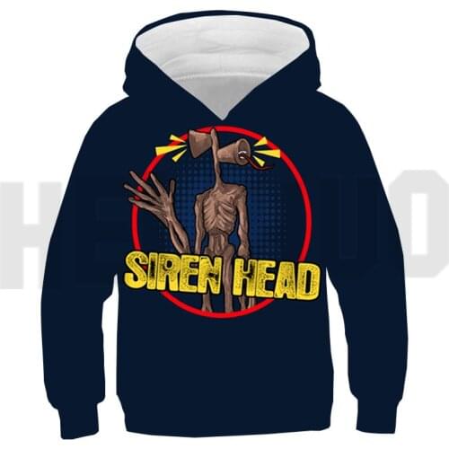3D Print Casual Siren Head Hoodie Men Streetwear Harajuku Children Anime Oversize Pullover Kids Unisex Sweatshirt Fashion Game