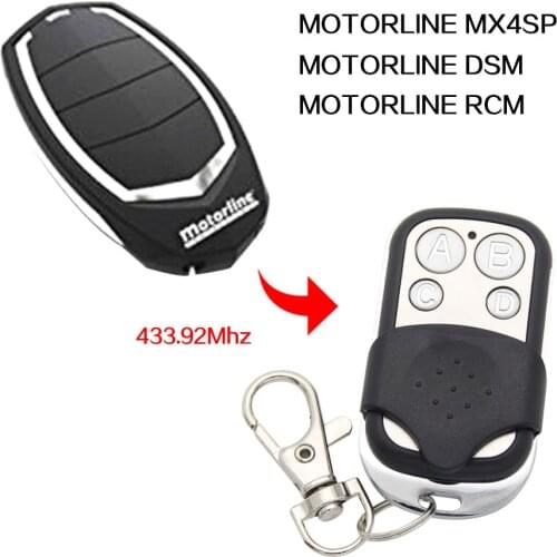 MOTORLINE MX4SP DSM RCM Remote Control Key Duplicator Gate Garage Door Opener 433.92MHz Controller Key Chain For Barrier 433MHz
