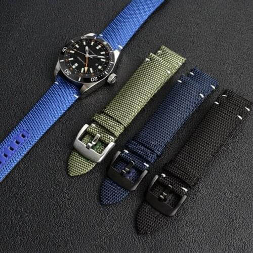 Nylon canvas watch strap for Mido navigator m026.629 | Omega watchband new seahorse 300 male 22mm needle buckle wristband belt