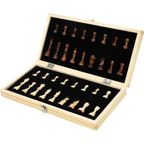 Handmade Foldable Chess Board 11x11 Inch Storage Box Portable