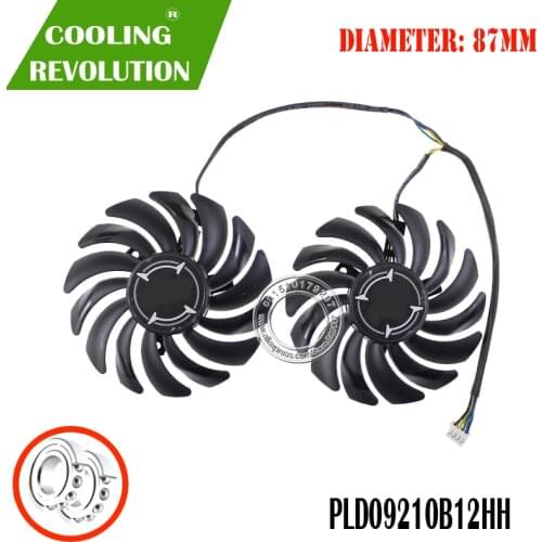 New 87MM PLD09210B12HH 4Pin Cooler Fan For MSI ARMOR RX470 RX 480 RX570 RX580 Graphics Video Card Cooling Fans