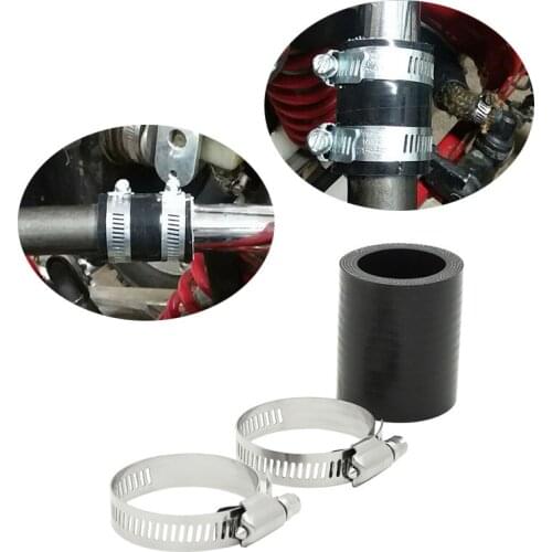 ATV Parts Exhaust Pipe Clamps Coupler Black Kit For Honda ATC250R TRX250R ATC250 ATC 250 R