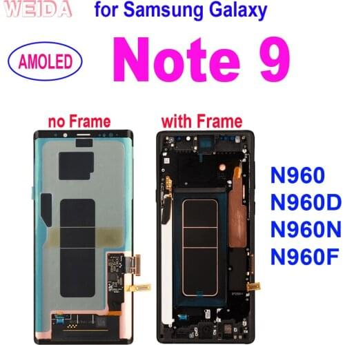 Original AMOLED for Samsung Galaxy Note 9 LCD Display Note9 LCD N960 N960D N960N N960F Touch Screen Digitizer Assembly Frame