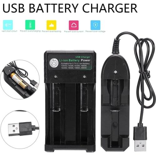 1/2/4 Slots USB Battery Charger For 18650 Charging Rechargeable Battery 3.7V 18650 Lithium Ion Batteries Charger