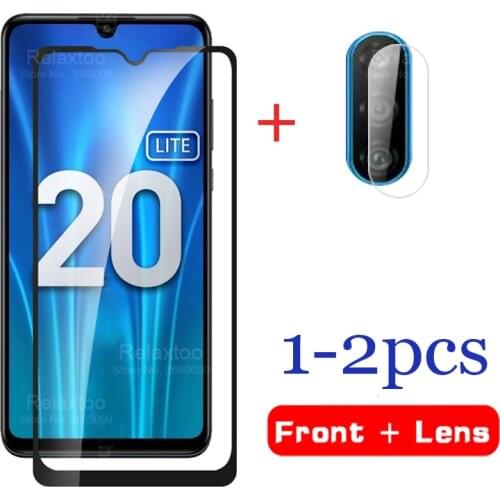 1-2pcs lens tempered glass for huawei honor 20 lite 20 light 20lit screen protector protective Glas on honor20lite Glass 6.15