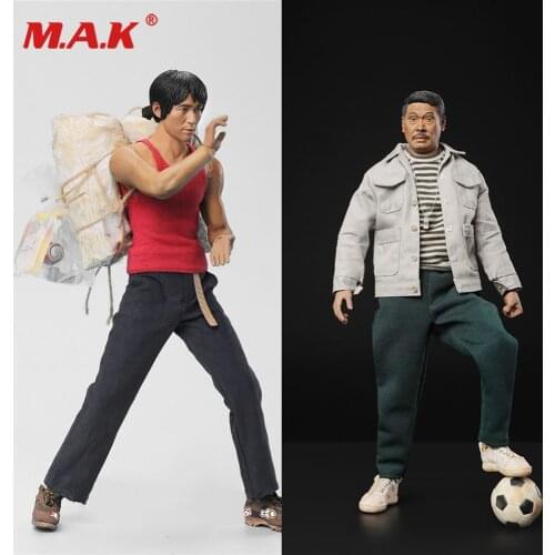 1/6 Scale Shaolin Soccer Mighty Steel Leg Sing Stephen Chow/Gold Right Foot Wu Mengda Uncle Full Set Action Figure for Fans Gift