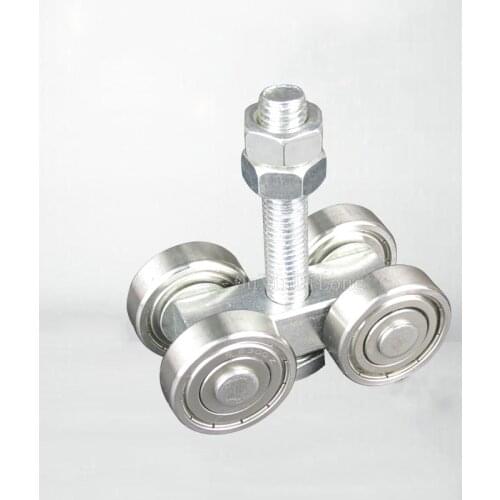 2PCS 304 Stainless Steel Hanging pulley Heavy-Duty Sliding Door Hanging Wheel Industrial Warehouse Track Bearing 450KG GF108