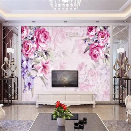 Beibehang 3d custom photo wallpaper wall murals wall stickers Modern Rose Fantasy TV Wall Background papel de parede