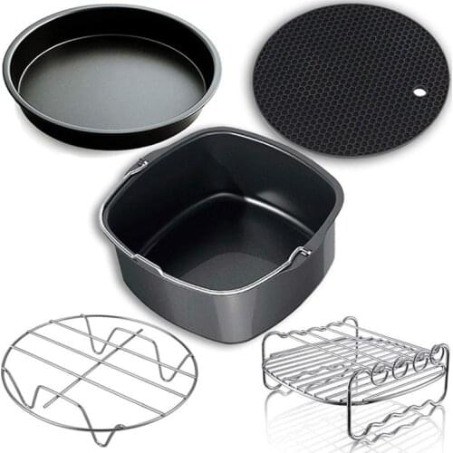 Air Fryer Accessories, Air Fryer Accessories and Air Fryer Accessories Fit for all 3.7QT-5.3QT-5.8QT,Set of 5-7 inch