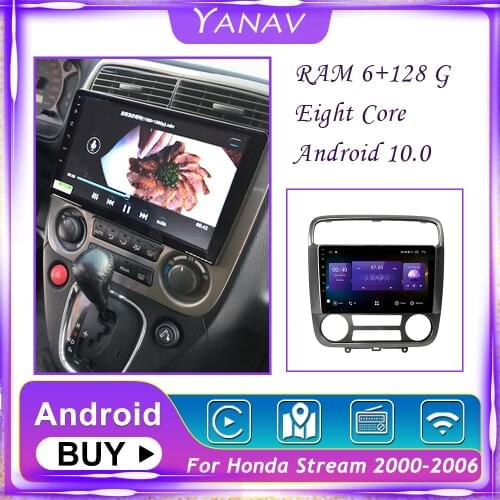 128G Car Radio Android 2 Din Stereo Receiver For Honda Stream 2000-2006 GPS Navigation Video Multimedia MP3 Player Touch Screen