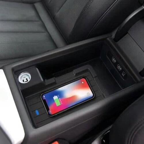 15w car qi wireless charging phone charger fast charging plate phone holder for Audi A4 B9 S4 A5 2017-2019 A6 C7 A7 20014-2018