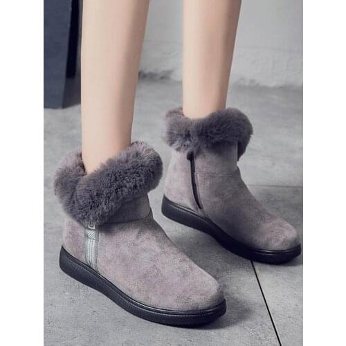 Winter Snow Ankle Boots For Women Casual Woman ShoeWinter Boots Zipper Female Plush Furry Boots Platform Botas Mujer