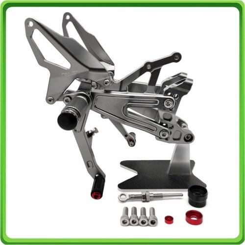 CNC Adjustable Rearsets rear set sets footrest foot rest pegs pedal for Ducati V4 V4S V4R Panigale 2018 2019 2020 Black