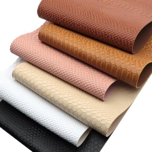 David accessories 7pcs/set 20*33cm Bump Texture Snake Pattern Synthetic Leather Set DIY Bow Shoes Faux Leather Sheets,1Yc10561