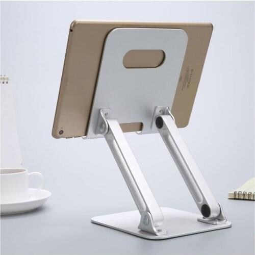 Aluminum Alloy Support Tablette Holder Dock Folding Raising Arm Tablet Holder for iPad 2018 Mini 1 2 3 4 Stand for iPad Pro 12.9